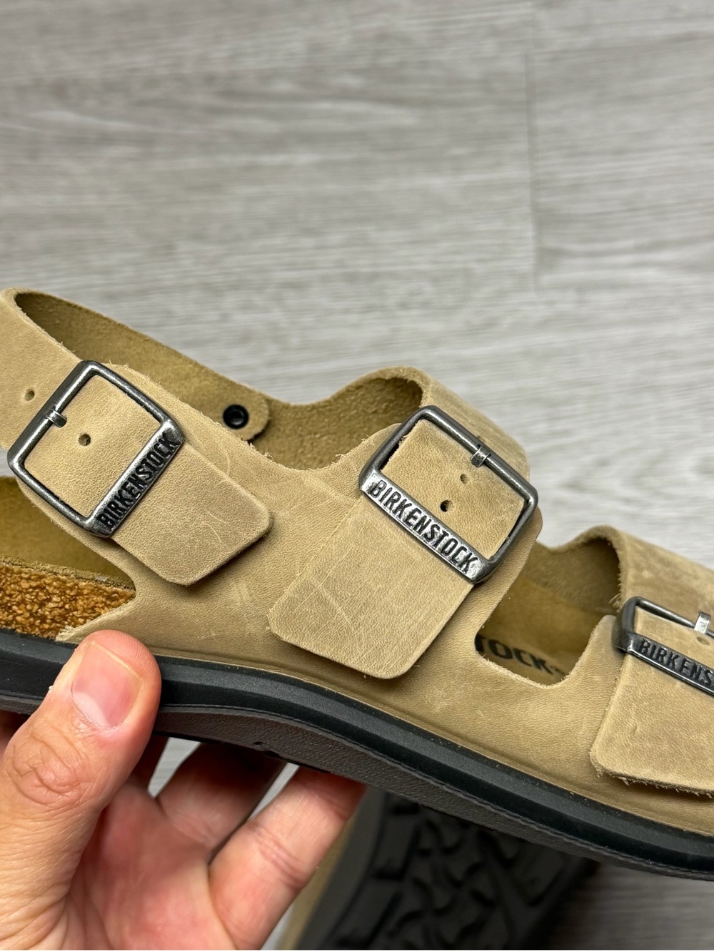 Birkenstock Milano Crosstown Oiled Leather Habana Sandals Sz 7 Mens 9 Women’s 40 - Picture 8 of 13